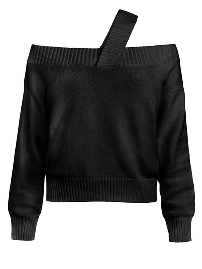 525 America Off Shoulder Sweater In Black