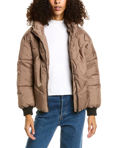 Urban Republic Quilted Puffer Jacket In Brown