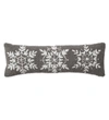 Peking Handicraft Winter Snow Hooked Decorative Pillow In Grey