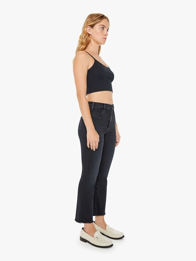 Mother Hustler Ankle Fray Flared High-rise Stretch-denim Jeans In Encounters At Night