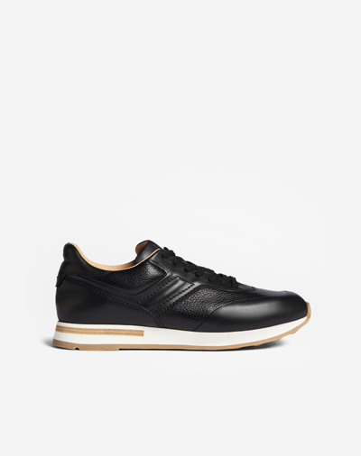 Dunhill Duke Ii Leather Runner In Black