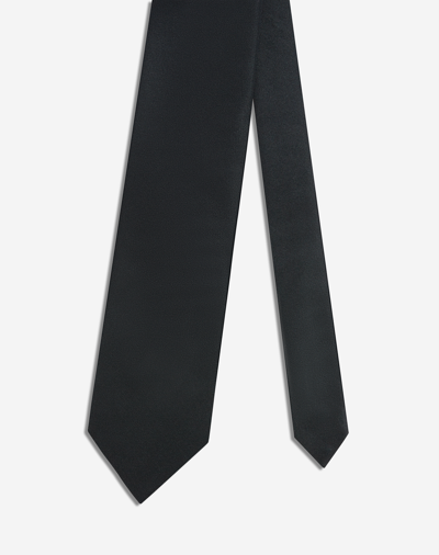 Dunhill Silk Faille Woven Tie 9cm In Black
