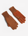DUNHILL CASHMERE SUEDE DETAIL KNITTED GLOVES