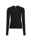 Re/done Women's Cotton Crewneck Long-sleeve T-shirt In Black