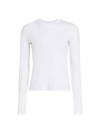 Re/done White Hanes Editions Baby Long Sleeve T-shirt In Optic White