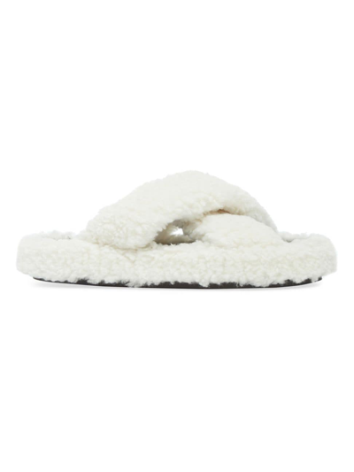 Apparis Biba Luxe Teddie Faux-shearling Slippers In Ivory