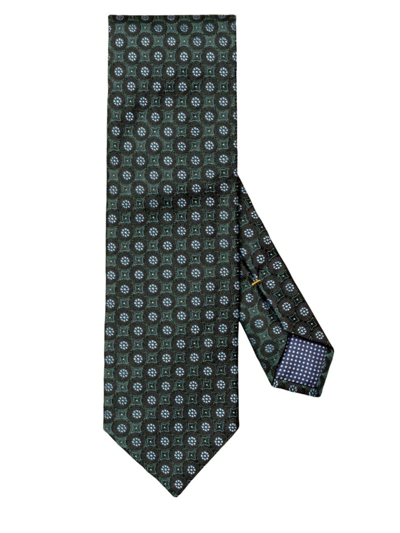 Eton Men's Medallion Silk Tie In Green