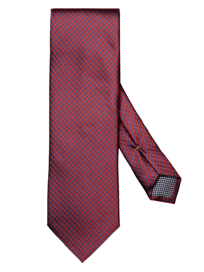 Eton Men's Striped Silk Tie In Red
