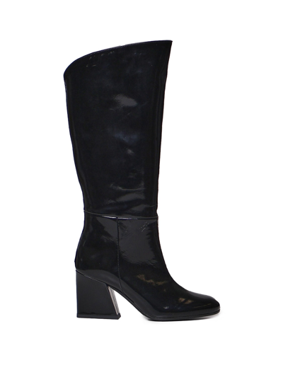 Marc Ellis Patent Leather Boot In Black