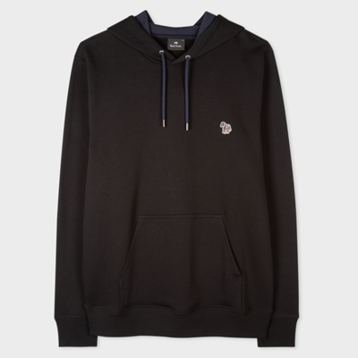 Ps By Paul Smith Ps Paul Smith Mens Reg Fit Hoody Zebra In Blacks