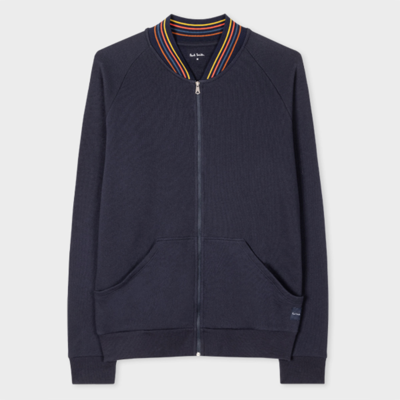 Paul Smith Men Bomber Jkt Artist Rib In Blues