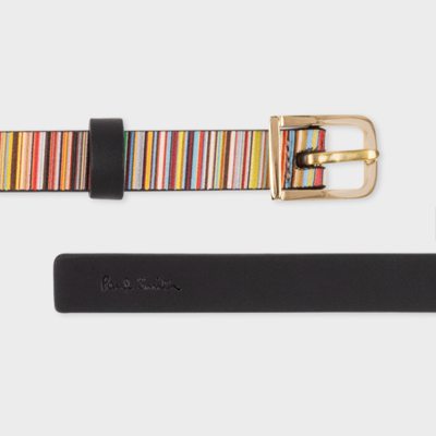 Paul Smith Women Belt Sknny Sig Str In Multicolour