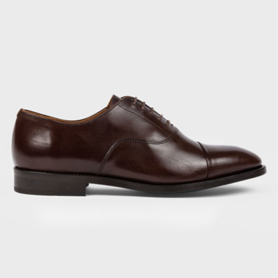 PAUL SMITH CHOCOLATE BROWN LEATHER 'BARI' SHOES
