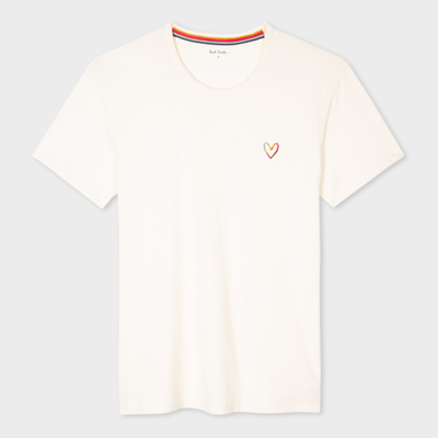 Paul Smith Women's Cream Embroidered 'swirl Heart' Lounge T-shirt White