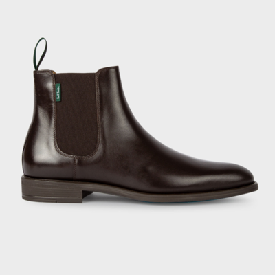 PS BY PAUL SMITH BROWN LEATHER 'CEDRIC' BOOTS