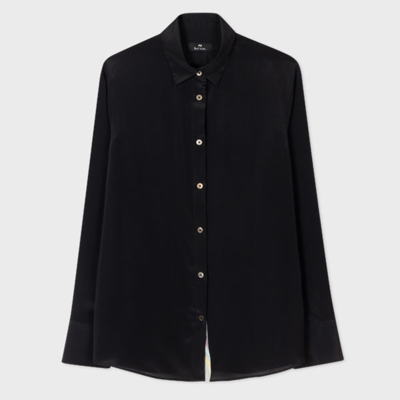 Paul Smith Ps  Womens Spray Swirl Placket Shirt In Black