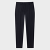 PAUL SMITH A SUIT TO TRAVEL IN - WOMEN'S TAPERED-FIT BLACK WOOL TROUSERS