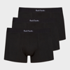 Paul Smith Three-pack Black Logo Boxer Briefs In Black
