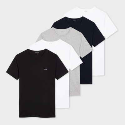 Paul Smith Men T Shirt 5 Pack In Multicolour