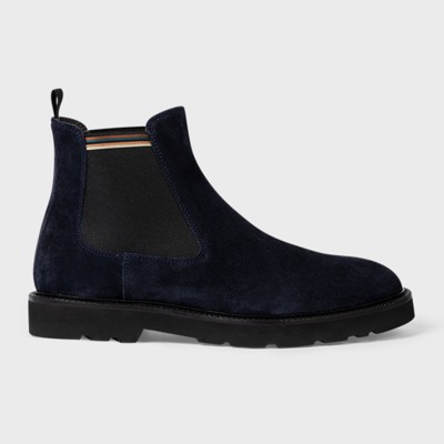 Paul Smith Argo Suede Chelsea Boots In Blues