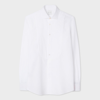 Paul Smith Tailored-fit White Pleated-bib Cotton Evening Shirt With 'artist Stripe' Double-cuff In Whites