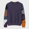 PS BY PAUL SMITH COTTON-MERINO BLEND 'PLAINS' SWEATER BLUE
