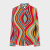 Ps By Paul Smith Swirl-print Silk Shirt In Multicolour