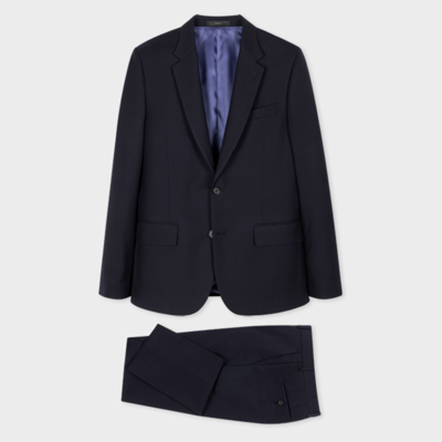 Paul Smith The Soho - Tailored-fit Navy Wool 'a Suit To Travel In' Blue
