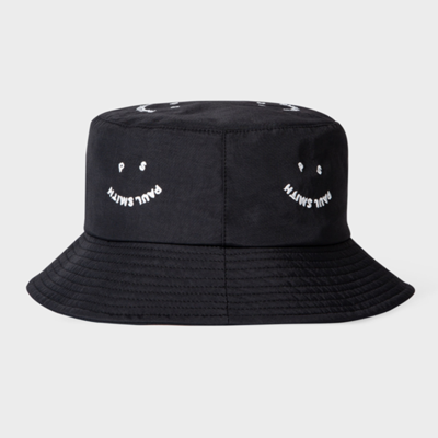Paul Smith Embroidered-logo Bucket Hat In Black