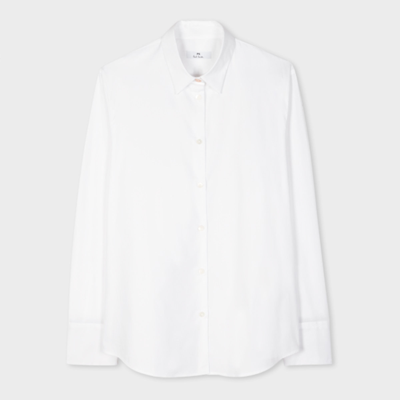 Paul Smith White Cotton Spray Swirl Cuff Long Sleeved Shirt W2r-019bb-k21598.01