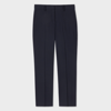 PAUL SMITH A SUIT TO TRAVEL IN - WOMEN'S SLIM-FIT NAVY WOOL TROUSERS BLUE