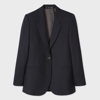 PAUL SMITH A SUIT TO TRAVEL IN - WOMEN'S DARK NAVY TWO-BUTTON WOOL BLAZER BLUE