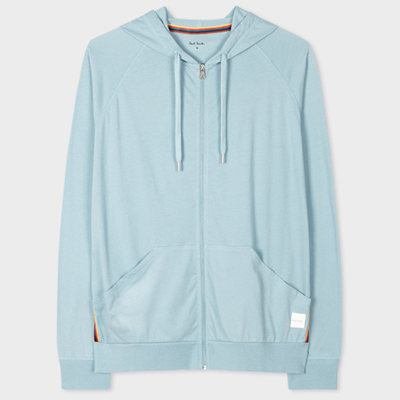 Paul Smith Men's Cotton Jersey Hoodie In Blues