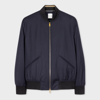 Paul Smith Dark Navy 'storm System' Wool Bomber Jacket Blue In Blues