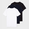 Paul Smith 3 Pack Mens Script Logo T-shirts In Black