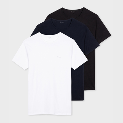 Paul Smith Pack Of 3 Black Mens T Shirt