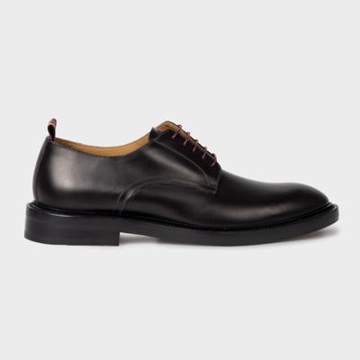 Paul Smith Silva Leather Derby Shoes In Bordeaux