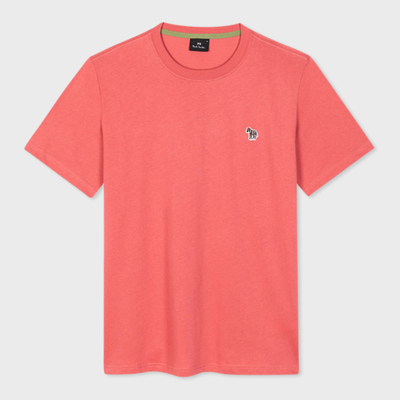 Ps By Paul Smith Ps Paul Smith Mens Ss Reg Fit Tshirt Zebra Badge In Pink