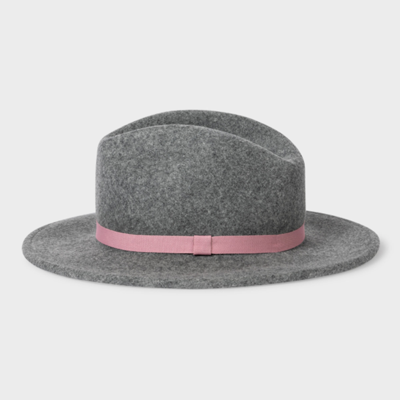 Paul Smith Women Hat Fedora Swirl In Greys