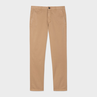 Ps By Paul Smith Tan Slim-fit Stretch Cotton Chinos Brown In Beige