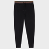 PAUL SMITH BLACK COTTON 'ARTIST STRIPE' LOUNGE PANTS