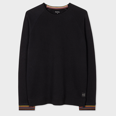Paul Smith Men Top Ls Artist Rib In Blacks