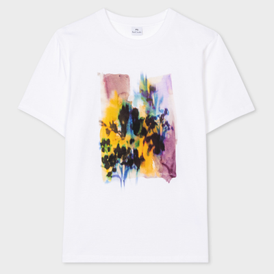 Paul Smith Womens Watercolour T-shirt In White