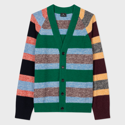 Ps By Paul Smith Ps Paul Smith Mens Cardigan Button Thru In Multicolour