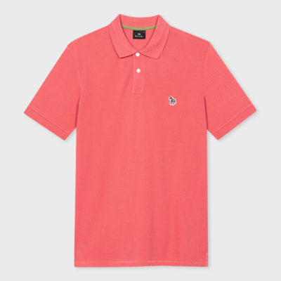 Ps By Paul Smith Ps Paul Smith Mens Reg Fit Ss Polo Shirt Zebra In Pink