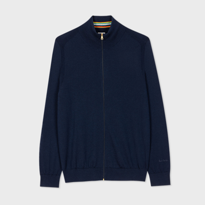 Paul Smith Mens Cardigan Zip Thru In Blues