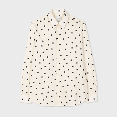 Paul Smith Cream Cotton Polka Dot Shirt