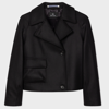 PS BY PAUL SMITH WOMEN'S BLACK WOOL-CASHMERE COCOON COAT