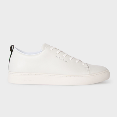 PS BY PAUL SMITH WHITE LEATHER 'LEE' SNEAKERS
