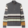 PAUL SMITH MENS SWEATER ZIP NECK